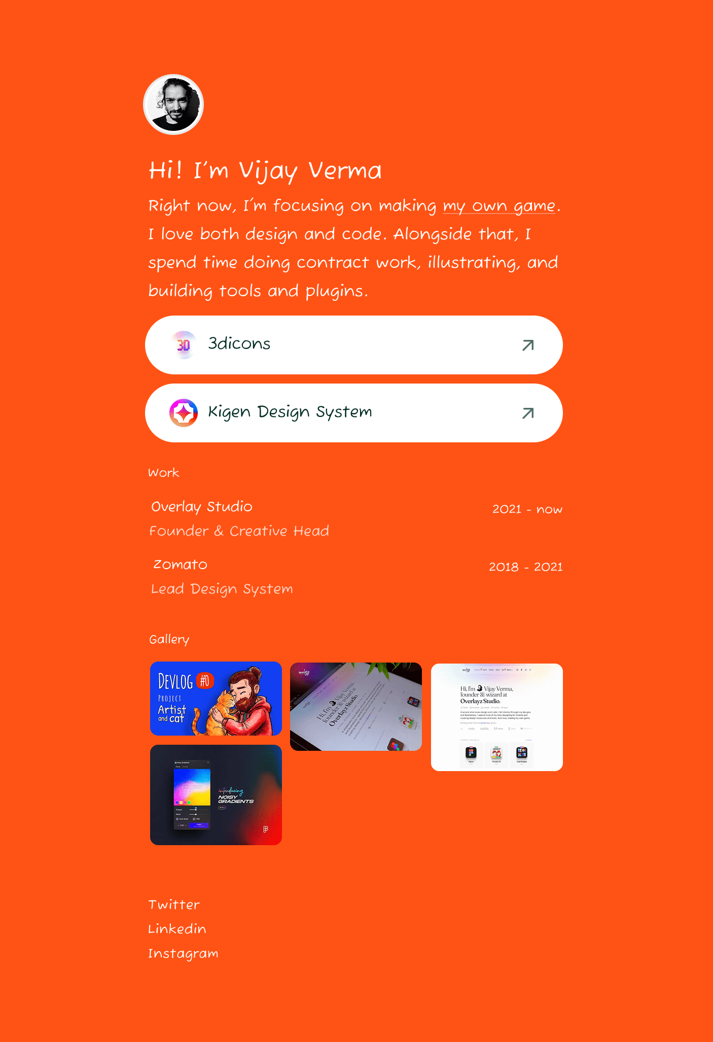 Left angled profile preview card